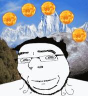 glasses hair irl_background looking_at_you moon mountain schizoposting smile soyjak spiral spiral_eyes stubble sun thick_eyebrows variant:cobson // 721x789 // 85.2KB