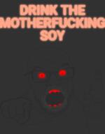 dark glasses glowing_eyes hand horror pointing pointing_at_viewer red_eyes scary soylent_bottle stubble text variant:feraljak // 1000x1283 // 858.9KB