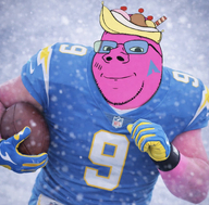 artificial_intelligence banana_split_ice_cream football glasses glove los_angeles_chargers meta:ai_generated nfl quote quote_(user) quote_admin stubble subvariant:wholesome_soyjak variant:gapejak // 1206x1188 // 1.7MB