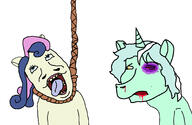 animal beaten black_eyes blood blue_eyes bon_bon cartoon dyke hair hanging lesbian lira my_little_pony open_mouth rope soy_parody soyjak suicide tongue variant:bernd yellow_eyes yellow_teeth // 1798x1166 // 458.0KB