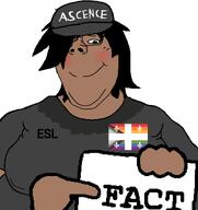ascence_(user) bbw clothes esl fact fat female flag:quebec glasses hair hand hat meta:namefags obese pointing quebec series:countryaryan_gem! series:foidjaks smile subvariant:braniggerplier subvariant:gapejak_female subvariant:terryjak variant:gapejak // 1674x1772 // 309.4KB
