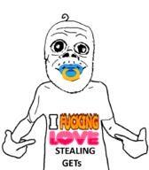 arm baby clothes deformed fuck get hair hand i_love merge meta moustache pacifier pointing quads soyjak subvariant:jacobson text variant:a24_slowburn_soyjak variant:shirtjak // 788x898 // 196.9KB