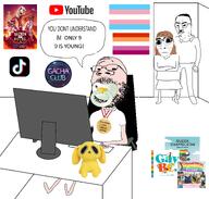 artist:conservativewaluigi award baby babyjak beard book caca chikn_nuggit computer doll father flag:lesbian_pride_flag flag:transgender_pride_flag gacha_club gacha_life glasses groomed hazbin_hotel lesbian lgbt meta:edit meta:fixed_version monitor mother pacifier plush room speech_bubble stunning_and_brave subvariant:hydrocephason text tiktok tranny transgender_flag variant:chudjak variant:cobson variant:gapejak you_don't_understand youtube // 2250x2144 // 1.7MB