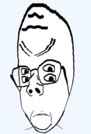 4_eyes big_brain brainful distorted eyes fourth_eye frown glasses multiple_eyes soyjak stubble subvariant:rand subvariant:wholesome_soyjak variant:gapejak // 395x581 // 42.2KB