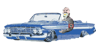 animated baby caca car ext=gif flag:nazi_germany lowrider nazism pacifier subvariant:babyjak subvariant:mustached_gapejak subvariant:wholesome_soyjak swastika transparent_background variant:gapejak vehicle // 535x250 // 378.4KB