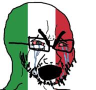 bald crying eyebrows flag:italy glasses italy nose open_mouth selfish_little_fuck stubble variant:cryboy_soyjak // 640x600 // 60.0KB