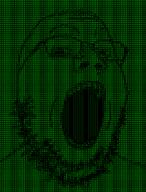 ascii glasses green matrix open_mouth soyjak stubble variant:gapejak // 960x1261 // 129.0KB