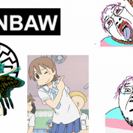 2soyjaks animated anime eternity_larva glasses nazism nichijou open_mouth schutzstaffel sonnenrad soyjak stubble touhou tranny variant:bernd video_game ywnbaw // 1152x648 // 2.7MB