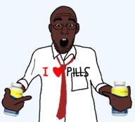 arm black_skin clothes ear glasses hand heart holding_object i_love left_4_dead_(series) left_4_dead_1 louis_(left_4_dead) necktie nigger open_mouth pills pointing soyjak stubble valve variant:shirtjak video_game // 618x559 // 71.4KB