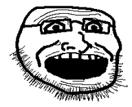 forehead_lines glasses ias low_effort low_resolution nose open_mouth shocked soyjak stubble teeth trollface variant:unknown wrinkles // 222x180 // 3.4KB