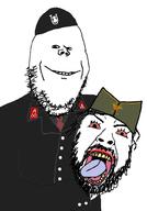 2soyjaks balkans beard chetniks closed_mouth croatia croatia_vs_serbia open_mouth petar_brzica serbia smile soyjak stubble subvariant:danish_twist tongue ustasha variant:bernd variant:gapejak // 700x1000 // 239.4KB