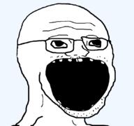 bald gape glasses moustache open_mouth stubble template transparent_background variant:im_a_bit_shy // 866x812 // 15.2KB