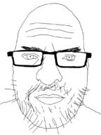 closed_mouth glasses soyjak stubble variant:unknown // 810x1080 // 144.4KB