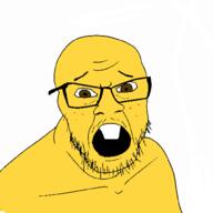 asian brown_eyes buck_teeth emoticon glasses mustache nerd soyjak stubble variant:feraljak yellow yellow_skin // 1000x1000 // 166.4KB