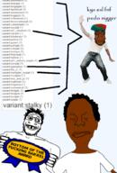 award closed_mouth crying dance esl fnf_pedo glasses hair holding_object its_over nigger open_mouth smile soyjak soyjaks speech_bubble stubble subvariant:chudplier subvariant:grinlook_poggers text variant:chudjak variant:markiplier_soyjak variant:stalky wordswordswords // 702x1036 // 257.3KB