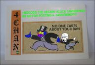 2soyjaks 4chan bloodshot_eyes clenched_teeth clothes colorful deformed full_body glasses greentext hand monopoly open_mouth soyjak stubble text variant:chudjak variant:soyak // 1195x824 // 994.1KB