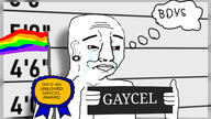 award bloodshot_eyes chud crying ear gay incel lips piercing pride_flag thought_bubble variant:chudjak // 1280x720 // 153.2KB