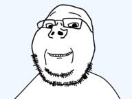 eyebrows eyes glasses happy looking_at_you nose smile stubble subvariant:wholesome_soyjak subvariant:wholyjak variant:gapejak wholesome // 1440x1080 // 26.2KB