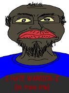 balding black_skin brown_skin glasses hair lips meta:all_warrior-z_haters_look_like_this nigger oh_my_god_she_is_so_attractive red_lips shitskin stubble text tranny trend:jartycuck variant:dihjak warrior-z_(user) // 658x888 // 39.2KB