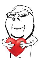 arm beard body hand heart smile subvariant:wholesome_soyjak subvariant:wholyjak variant:gapejak // 612x918 // 69.9KB