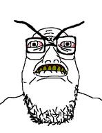 angry closed_mouth glasses iris soyjak stubble teeth_showing template variant:fat_engineer_soyjak // 455x590 // 11.0KB