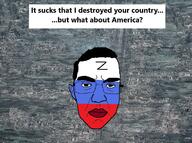 but_what_about closed_mouth country ear flag glasses hair irl_background looking_at_you russia russo_ukrainian_war subvariant:chudjak_front text thick_eyebrows variant:chudjak whataboutism z_(russian_symbol) // 1280x954 // 538.0KB