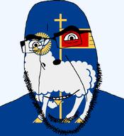 angry animal christianity country county cross flag flag:gotland glasses gotland hair looking_to_the_left sheep smile soyjak stubble sweden teeth thick_eyebrows transparent_background variant:cobson // 775x849 // 87.7KB