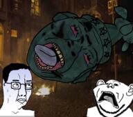 3soyjaks ack bloodshot_eyes closed_mouth cloverfield crying damaged dead glasses green_skin hair horror impish looking_to_the_right monument movie nervous open_mouth pulley rope scared shock shocked soyjak statue statue_of_freedom statue_of_liberty stubble subvariant:doctos sweating swede tongue transparent variant:bernd variant:chudjak variant:cobson variant:impish_soyak_ears wide_eyes yellow_teeth // 2421x2142 // 4.5MB