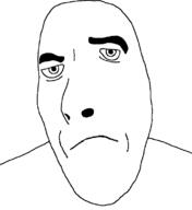 clean_shaven closed_mouth deformed frown soyjak variant:cobson // 722x789 // 14.7KB