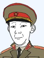 closed_mouth clothes collar_tabs collared_shirt communism ear epaulettes hammer_and_sickle hand hat hat_ornament kgb kuz military_hat military_uniform necktie soviet_army_uniform soyjak star_(symbol) star_hat_ornament variant:kuzjak // 810x1080 // 38.9KB