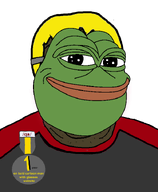1_year_on_bald_men_with_glasses_website amphibian avatarfag big_nigger_lips brown_skin frog mask nas:pepe pepe pepe_the_frog qa_(soyjak_party) subvariant:hunky_twink_sex_machine variant:alicia yellow_hair // 592x720 // 56.5KB