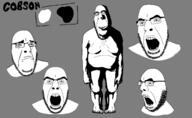 beard black_and_white character crying front_facing glasses happy original_content pupils reference_sheet sad side_profile soyjak subvariant:cobson_front2 template variant:cobson // 1629x1000 // 316.7KB
