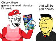 'toss arm business clothes comic dollar hair hand japan mario mario_hat necktie nintendo nintendo_switch retard smug special_boy subvariant:wholesome_soyjak suit super_mario_galaxy super_mario_galaxy_2 text variant:gapejak variant:soyak video_game yellow_skin // 1879x1384 // 623.4KB
