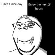 glasses ominous shadow smile soyjak stubble subvariant:wholesome_soyjak text variant:gapejak // 800x800 // 32.7KB