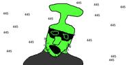 glasses green_eyes green_skin_ numbers nutbuster445 oekaki open_mouth trend:aryan variant:unknown // 500x250 // 11.3KB
