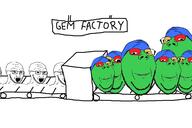 colorful conveyor_belt deformed factory gem gem_factory glasses open_mouth smile soyjak stubble subvariant:wholesome_soyjak variant:gapejak variant:soyak // 1200x800 // 162.8KB