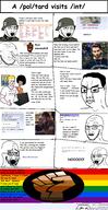 4chan angry black_lives_matter bloodshot_eyes chad clothes comic crying flag glasses glowing glowing_eyes hand hat helmet int_(4chan) lgbt military multiple_soyjaks nazism open_mouth pol_(4chan) racism raised_fist_(symbol) scared smile smug soyjak soyjak_comic stubble subvariant:soyak_(concerned) text trollface variant:chudjak variant:cryboy_soyjak variant:soyak watermark // 1596x3104 // 1.3MB