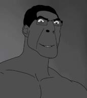 gigachad gigachud glasses muscles muscular_male smile smirk variant:cobson // 680x762 // 78.9KB