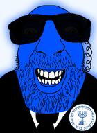 blue_skin clothes earpiece glasses glowing israel jews logo mossad suit sunglasses trend:glowie variant:israeli_soyjak // 1024x1400 // 185.6KB