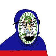 angry belize country flag glasses jacksepticeye looking_at_you mustache open_mouth soyjak stubble teeth variant:feraljak youtube // 1500x1500 // 143.5KB