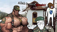 2soyjaks acked army award badge bosnia brown_skin camouflage cap catholic catholicism christian_cross christian_identity christianity closed_eyes closed_mouth clothes croat croatia croatian_text cross crying flag:bosnia_and_herzegovina flag:croatia glasses hang hanging hat hvo irl_background islam islamic latin_text lynch medal mge mge_brother military military_beret military_uniform mosque muslims necklace noose rope sniper_(tf2) soyjak star_and_crescent stubble variant:bernd variant:feraljak white_skin yugoslav_wars yugoslavia // 1920x1080 // 463.6KB