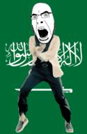 angry animated arabic_text country dance flag gangnam_style glasses open_mouth sandaryan saudi_arabia soyjak stubble sword text variant:cobson // 300x460 // 504.1KB