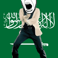 angry animated arabic_text country dance flag gangnam_style glasses open_mouth sandaryan saudi_arabia soyjak stubble sword text variant:cobson // 300x460 // 504.1KB