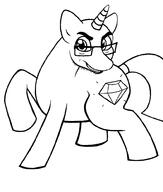 animal cartoon gem glasses horn meta:keep my_little_pony pony smile soyjak stubble unicorn variant:cobson // 849x1000 // 183.6KB
