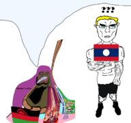blue_eyes brown_troonjak flag flag:laos flag:malawi hanging hazbin_hotel laos malawi pink_hair pokemon rope slopjak speech_bubble speech_bubble_empty subvariant:unbotheredchud tranny transgender_flag variant:chudjak variant:kuzjak yellow_hair // 1553x1456 // 451.7KB