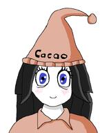 cacao cheek_lines collared_shirt cute eyebags eyelashes hair long_hair nightcap nightgown no_glasses pajamas sleep sleepy smile soylent_(cacao) tranime_girl variant:soytan white_skin // 649x788 // 20.7KB
