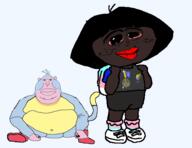 dora_the_explorer jartycuck meta:tagme monkey obese variant:meximutt // 602x463 // 72.8KB