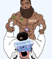 beard brown_eyes brown_hair brown_skin buff chechnya flag penis russia soybooru stubble variant:cobson yaroslavtv // 788x893 // 170.5KB