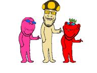 animated beetroot broot dance dancing_trio doll_(user) ext=gif mushroom shroot shroot_(namefag) trio variant:gapejak variant:impish_soyak_ears variant:markiplier_soyjak // 400x300 // 45.7KB