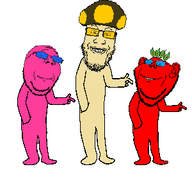 animated beetroot broot dance dancing_trio doll_(user) ext=gif mushroom shroot shroot_(namefag) trio variant:gapejak variant:impish_soyak_ears variant:markiplier_soyjak // 400x300 // 45.7KB